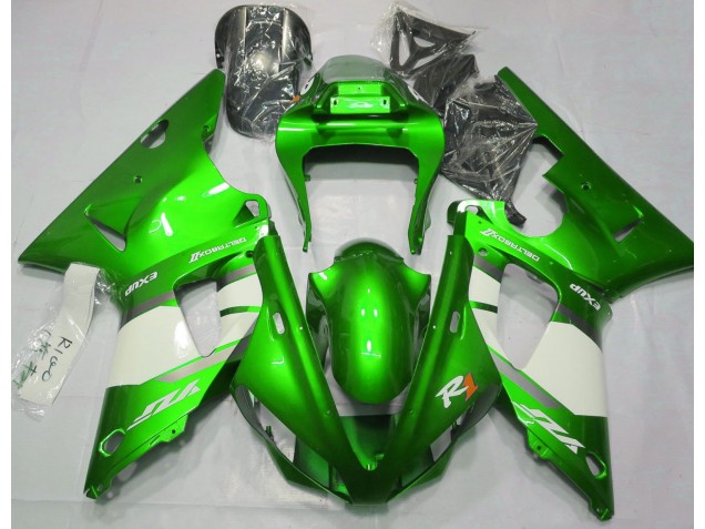 00-01 Verde Elettrico & Bianco R1 Carene Moto 00-01 Verde Elettrico & Bianco R1 Carene Moto