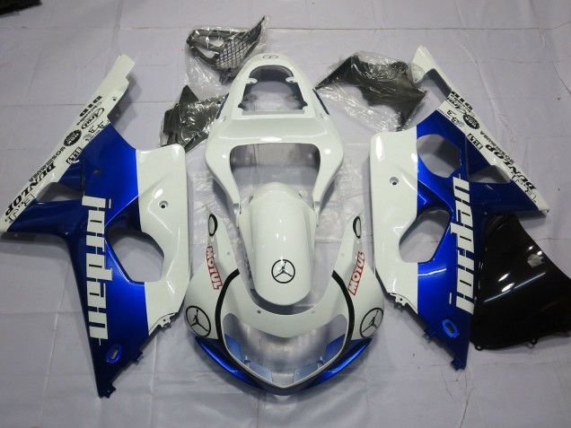 00-02 Jordan Bleu Et Blanc GSXR 1000 Carene Moto 00-02 Jordan Bleu Et Blanc GSXR 1000 Carene Moto