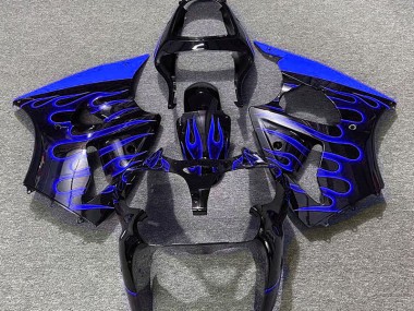 00-02 Nero Lucido & Blu Fiamma ZX6R Carene Moto