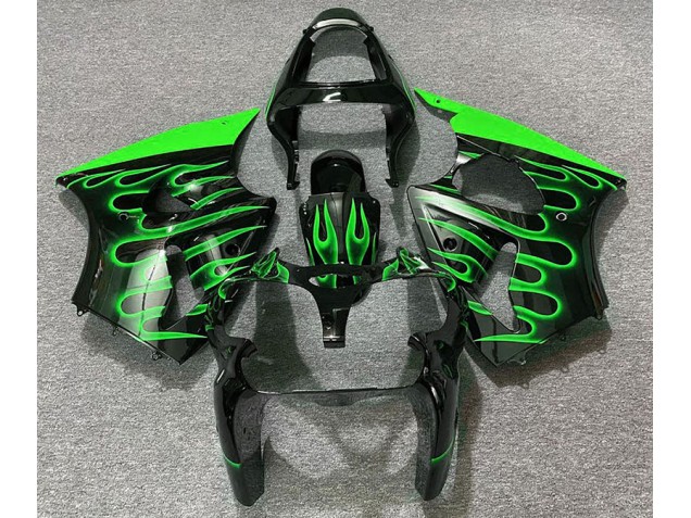 00-02 Nero Lucido & Verde Fiamma ZX6R Carene Moto 00-02 Nero Lucido & Verde Fiamma ZX6R Carene Moto