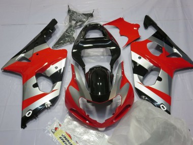 00-02 Rosso Argento & Nero GSXR 1000 Carene Moto