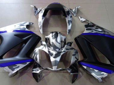 02-12 Grigio Mimetico & Blu VFR800 Carene Moto