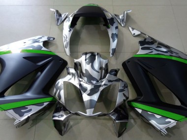 02-12 Grigio Mimetico & Verde VFR800 Carene Moto