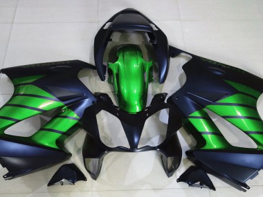 02-12 Nero Opaco & Verde VFR800 Carene Moto