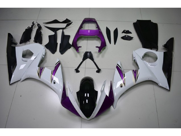 03-04 Accenti Bianchi Lucidi & Viola R6 Carene Moto 03-04 Accenti Bianchi Lucidi & Viola R6 Carene Moto