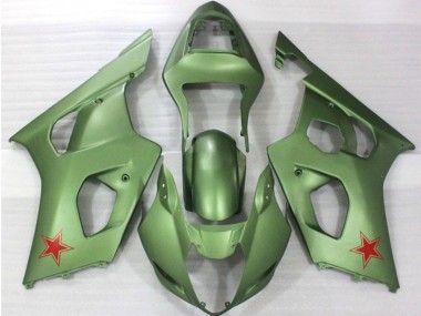 03-04 Army Green GSXR 1000 Carene Moto