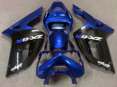 03-04 Blu Lucido & Nero ZX6R Carene Moto