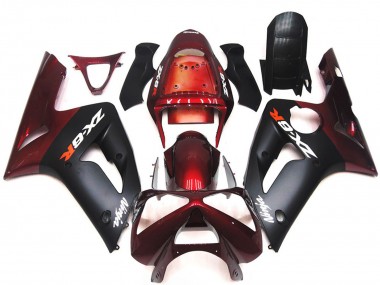 03-04 Nero Opaco & Marrone ZX6R Carene Moto