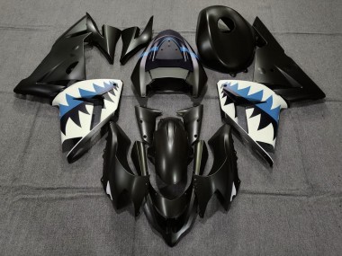 04-05 Squalo Nero Opaco & Azzurro ZX10R Carene Moto