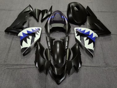 04-05 Squalo Nero Opaco & Blu Scuro ZX10R Carene Moto