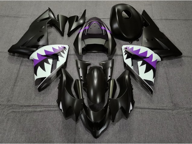 04-05 Squalo Nero Opaco & Viola ZX10R Carene Moto 04-05 Squalo Nero Opaco & Viola ZX10R Carene Moto