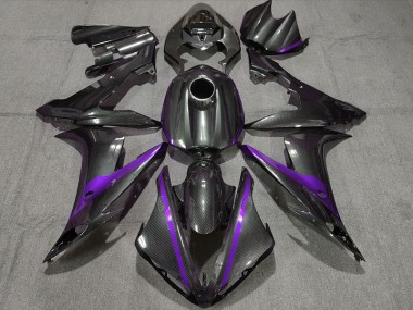 04-06 Fibra Di Carbonio Stile W Viola R1 Carene Moto