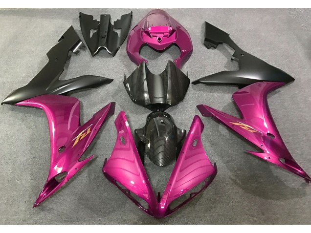 04-06 Stile Rosa Acceso & Fibra Di Carbonio R1 Carene Moto 04-06 Stile Rosa Acceso & Fibra Di Carbonio R1 Carene Moto