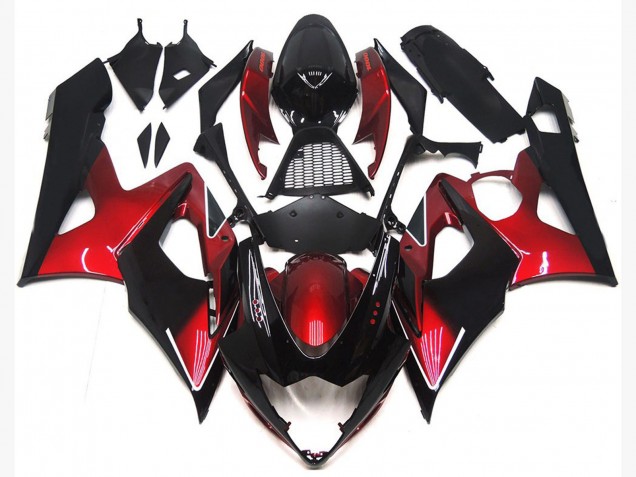 05-06 Rosso Bordeaux & Nero Lucido GSXR 1000 Carene Moto
