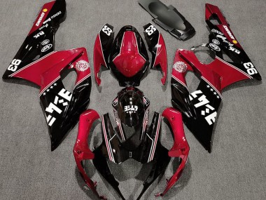 05-06 Rosso Lucido & Nero Personalizzato GSXR 1000 Carene Moto