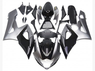 05-06 Stile Argento & Nero Lucido GSXR 1000 Carene Moto