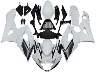 05-06 Stile Bianco Lucido Con Sfumature Argento GSXR 1000 Carene Moto