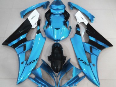 06-07 Azzurro Lucido & Nero R6 Carene Moto