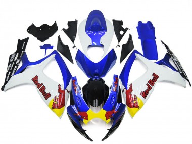 06-07 Bianco & Blu Rosso Toro Personalizzato GSXR 600-750 Carene Moto