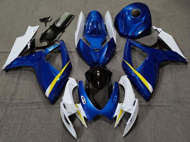 06-07 Blu Lucido Bianco & Giallo GSXR 600-750 Carene Moto