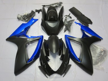 06-07 Blu Lucido & Nero Opaco GSXR 600-750 Carene Moto