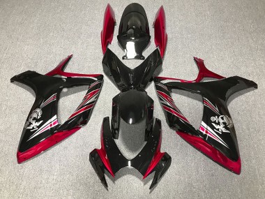 06-07 Design Rosso Lucido & Nero GSXR 600-750 Carene Moto