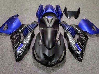 06-11 Nero Opaco & Blu ZX14R Carene Moto