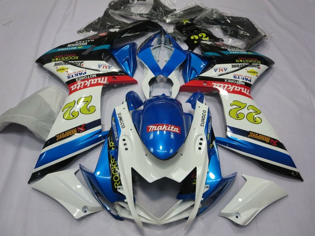 07-08 22 Bianco & Blu GSXR 1000 Carene Moto 07-08 22 Bianco & Blu GSXR 1000 Carene Moto