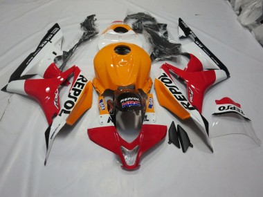 07-08 Arancio Chiaro & Bianco Repsol CBR600RR Carene Moto