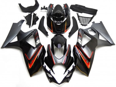 07-08 Argento & Nero Con Rosso GSXR 1000 Carene Moto