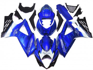 07-08 Blu Vibrante Con Bianco Corona GSXR 1000 Carene Moto