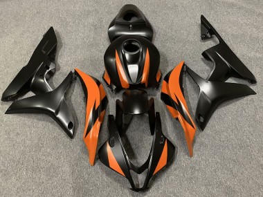 07-08 Design Nero Opaco & Arancione CBR600RR Carene Moto