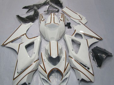 07-08 Gessato Bianco Arancione Lucido GSXR 1000 Carene Moto