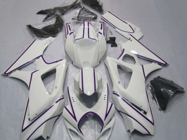 07-08 Gessato Bianco Viola Lucido GSXR 1000 Carene Moto