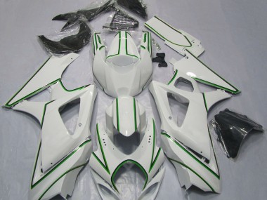 07-08 Gessato Verde Bianco Lucido GSXR 1000 Carene Moto