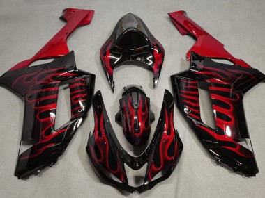 07-08 Nero Lucido & Rosso Fiamma ZX6R Carene Moto