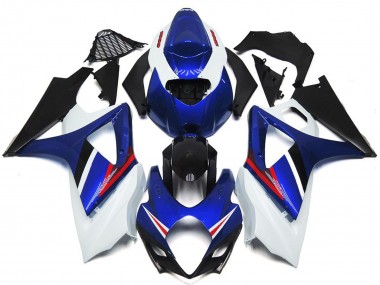 07-08 OEM Stile Blu Lucido & Bianco Rosso GSXR 1000 Carene Moto