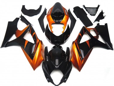 07-08 Stile Arancione & Nero Lucido GSXR 1000 Carene Moto
