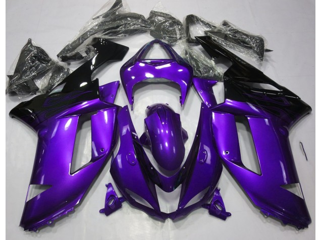 07-08 Viola Lucido & Nero ZX6R Carene Moto 07-08 Viola Lucido & Nero ZX6R Carene Moto