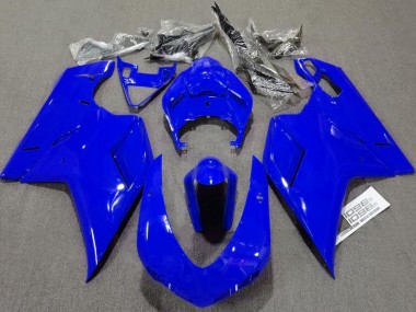 07-14 Blu Lucido Semplice Ducati 848 1098 1198 Carene Moto