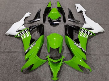 08-10 Cheq Verde & Bianco ZX10R Carene Moto