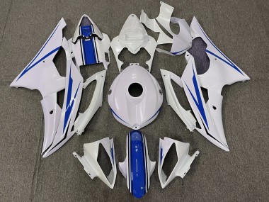 08-16 Bianco Lucido & Blu R6 Carene Moto