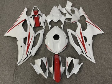 08-16 Bianco Lucido & Rosso R6 Carene Moto