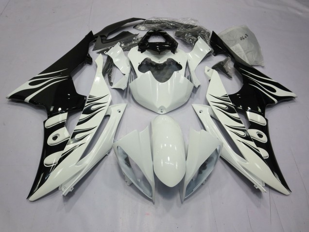 08-16 Blanc Flamme R6 Carene Moto