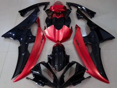 08-16 Nero Lucido & Rosso Caramello R6 Carene Moto