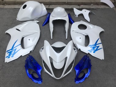 08-20 Bianco Lucido & Blu GSXR 1300 Carene Moto