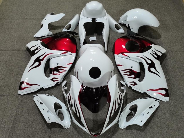 08-20 Bianco Lucido & Rosso Fiamma GSXR 1300 Carene Moto 08-20 Bianco Lucido & Rosso Fiamma GSXR 1300 Carene Moto