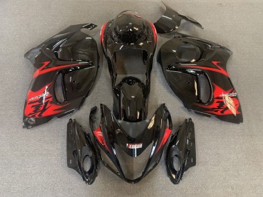 08-20 Nero Lucido Con Loghi Rossi GSXR 1300 Carene Moto