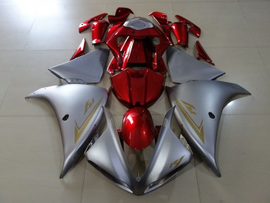 09-11 Argento Opaco & Rosso Lucido R1 Carene Moto