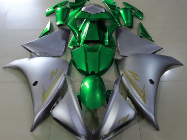 09-11 Argento Opaco & Verde R1 Carene Moto